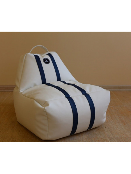 Кресло-мешок для детей белое, кожзам 